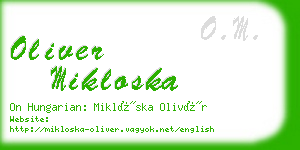 oliver mikloska business card